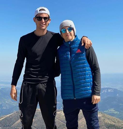 Moritz Thiem with his brother, Dominic Thiem.